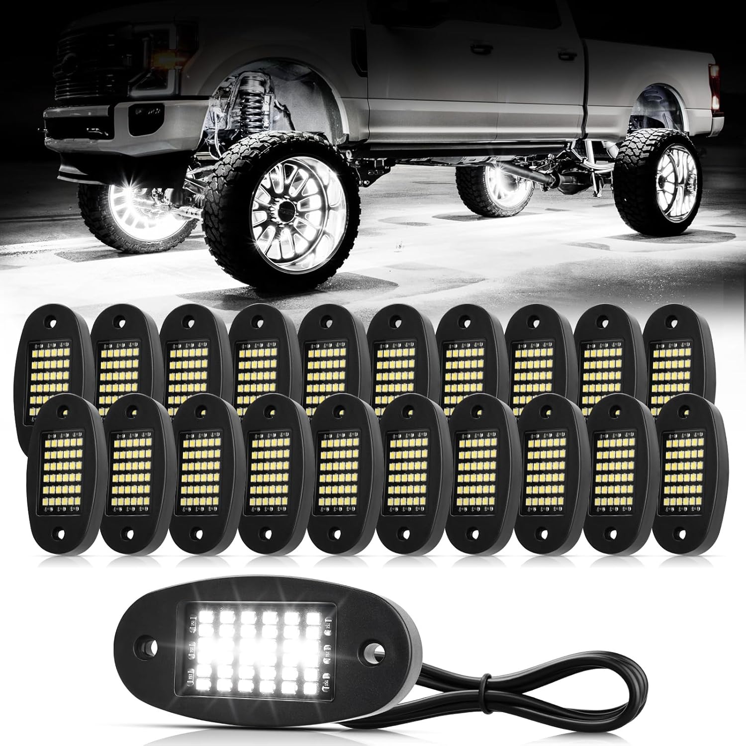 36 LED Chip Pure White Rock Lights