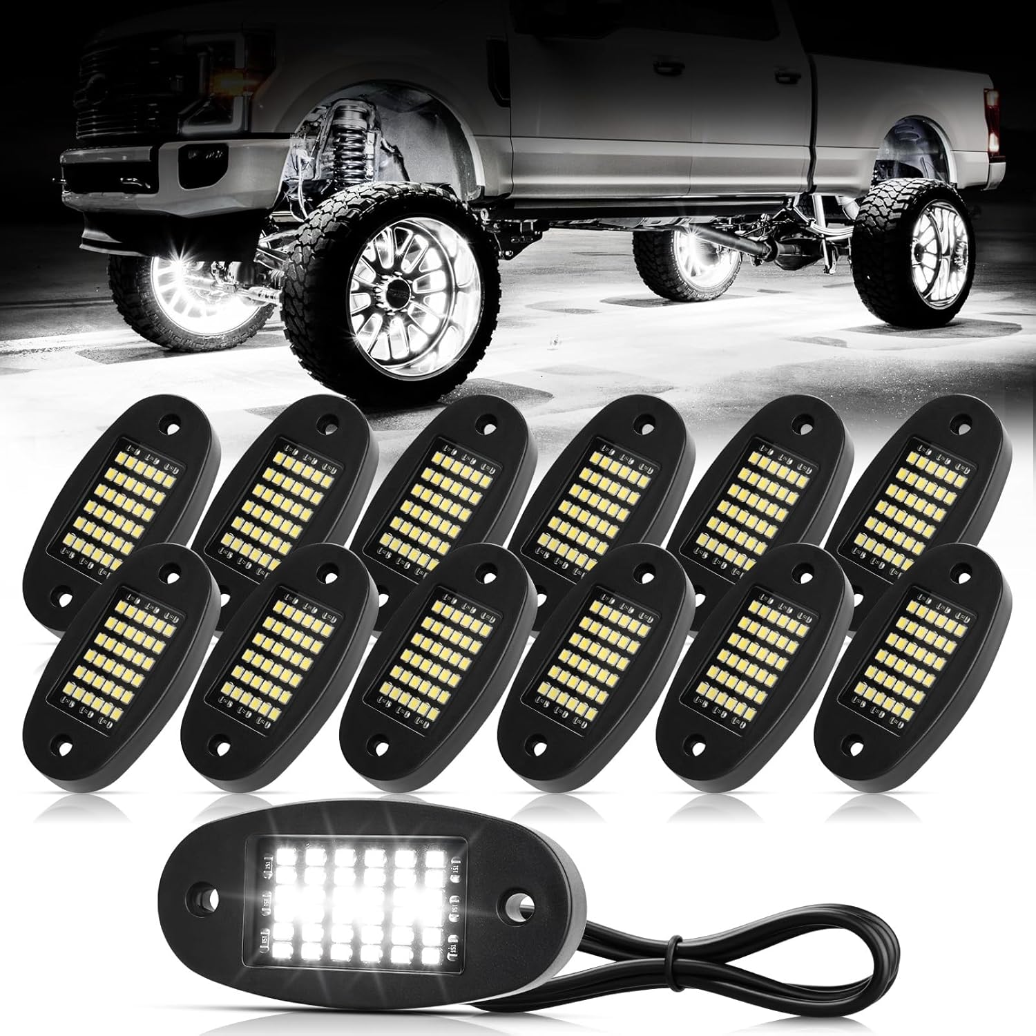 36 LED Chip Pure White Rock Lights
