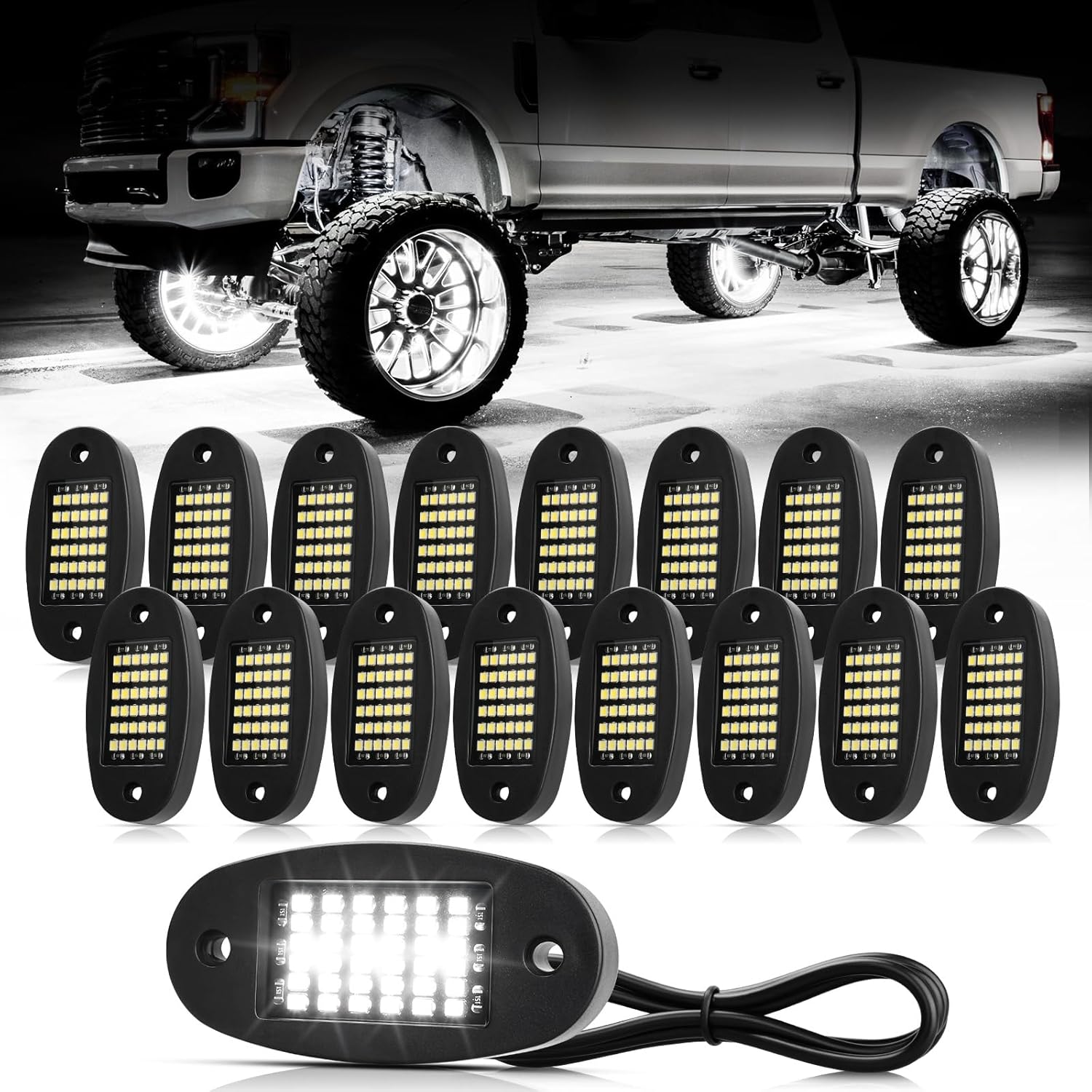 36 LED Chip Pure White Rock Lights